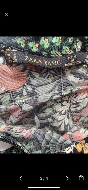 m Beden Zara yazlik elbise