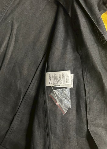 NetWork Zincir Detaylı SİYAH KETEN Kadın Blazer Ceket - Görsel 6