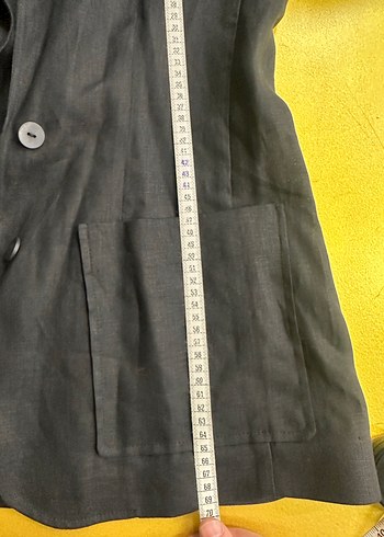 NetWork Zincir Detaylı SİYAH KETEN Kadın Blazer Ceket - Görsel 4