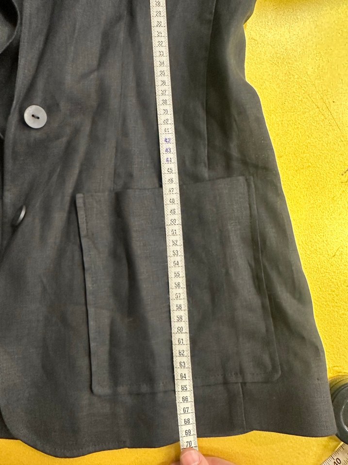 NetWork Zincir Detaylı SİYAH KETEN Kadın Blazer Ceket - Görsel 4