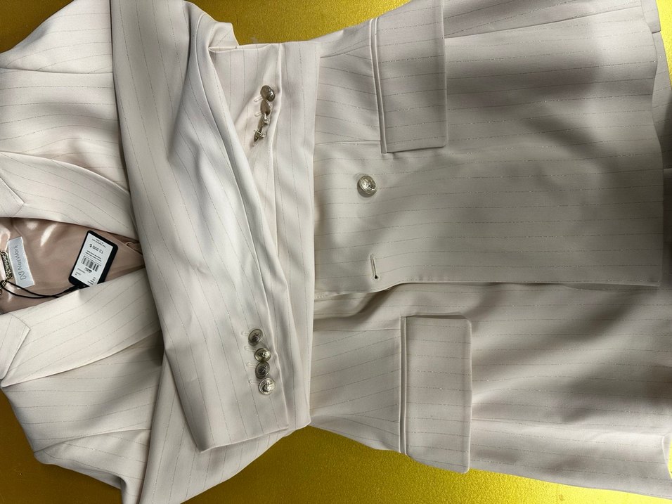 Beyaz Çizgili KADIN CEKET - Görsel 3