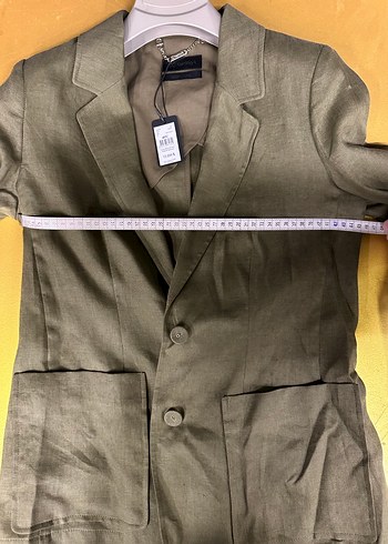 Zincir Detaylı Keten Kadın Blazer - Görsel 4