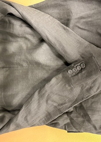 Zincir Detaylı Keten Kadın Blazer - Görsel 6