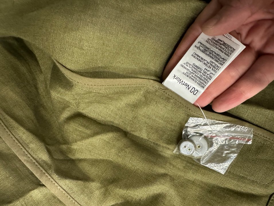 Zincir Detaylı Keten Kadın Blazer - Görsel 5