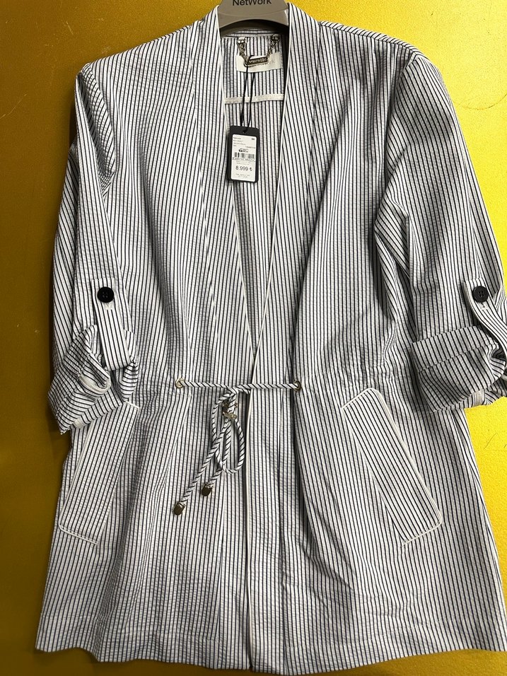 NetWork Beyaz Çizgili Kadın Gömlek ( Sıfır ) - Görsel 2