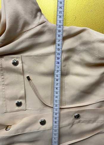 Düğmeli Bej Kadın Gömlek - Görsel 4