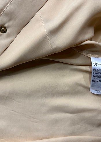 Düğmeli Bej Kadın Gömlek - Görsel 3