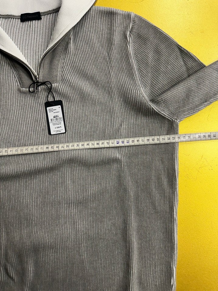 Fermuarlı Gri Yüksek Yaka Kadın Kazak - Görsel 3