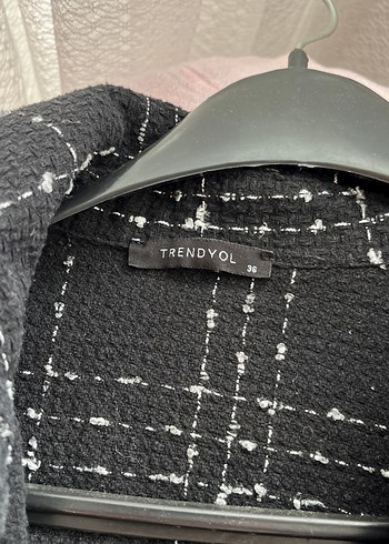 s Beden Kadın Siyah Kareli Denim Ceket İKİ ÜRÜN