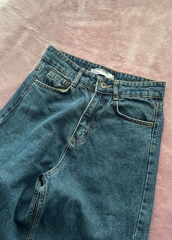 Diğer Kadın Mavi Denim Bol Kesim Jean