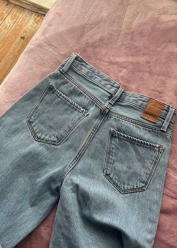 32 Beden Mavi Regular Fit Kadın Midi Denim Jean