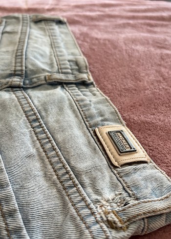 s Beden Mavi Pastel Renkli Kadın Denim Mini Şort