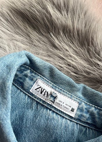 Düğmeli Mavi Kadın Kot Ceket - Görsel 2