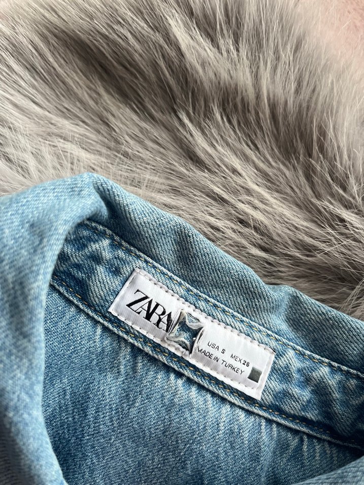 Düğmeli Mavi Kadın Kot Ceket - Görsel 2