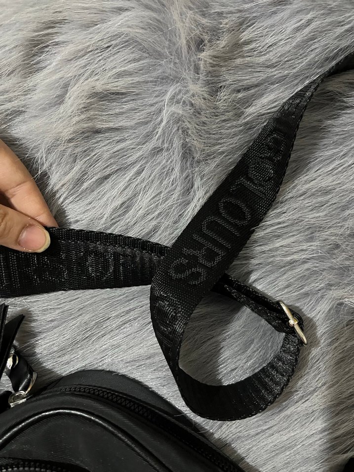 Siyah Minimalist Deri Kadın Çapraz Çanta - Görsel 2