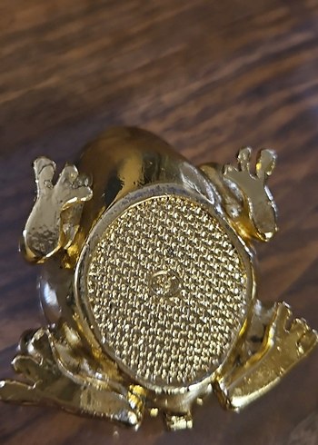 Turkuaz Boncuk İşlemeli Vintage Kurbağa Biblo - Görsel 4