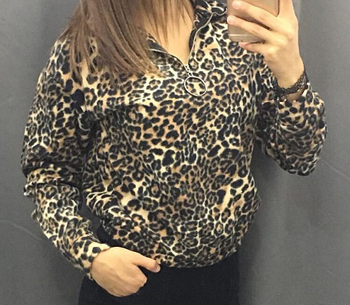 m Beden camel Renk leopar kazak