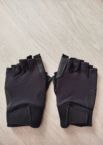 Yarım Parmak Siyah Biker Eldivenleri
