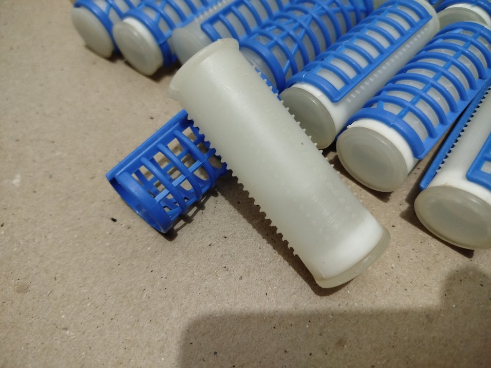 Mavi Plastik Kadın Saç Bigudisi - Görsel 2