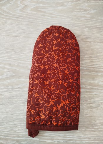 Bordo Parlak Desenli Fırın Eldiveni - Görsel 3