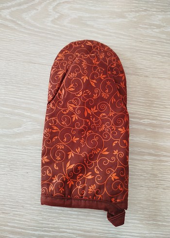 Bordo Parlak Desenli Fırın Eldiveni - Görsel 2