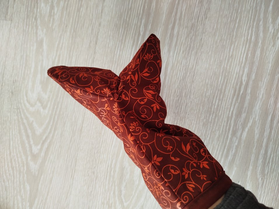 Bordo Parlak Desenli Fırın Eldiveni - Görsel 5