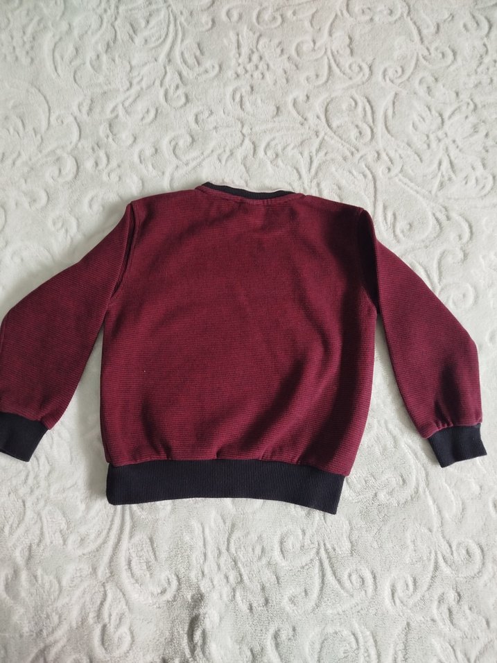Bordo Erkek Çocuk Sweatshirt - Görsel 4