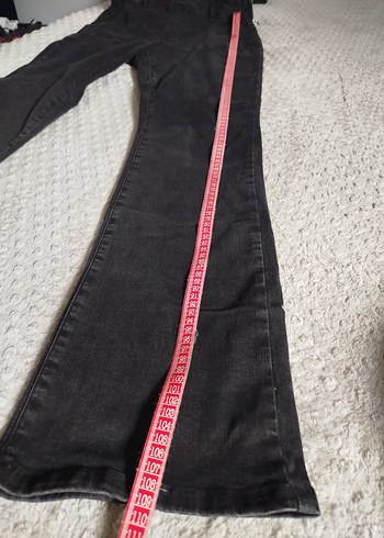 Siyah Kadın Midi Denim Tulum - Görsel 8