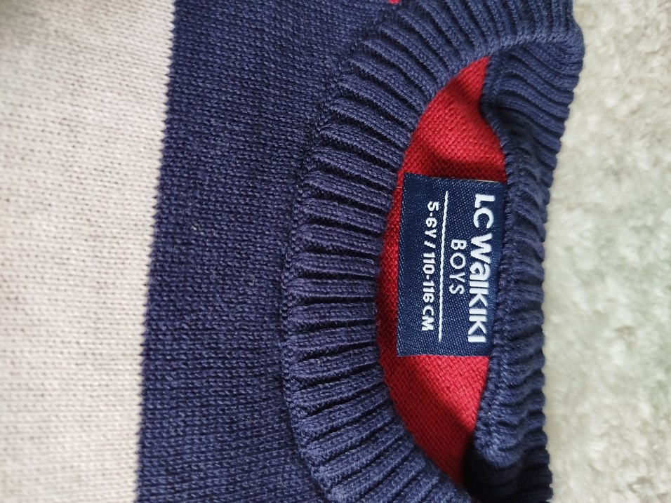 Çizgili Renkli Uzun Kollu Kazak - Görsel 2