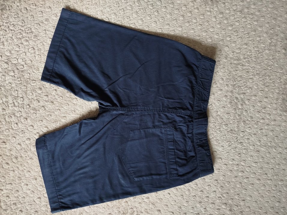 Erkek Lacivert Pamuklu Rahat Kesim Şort - Görsel 4