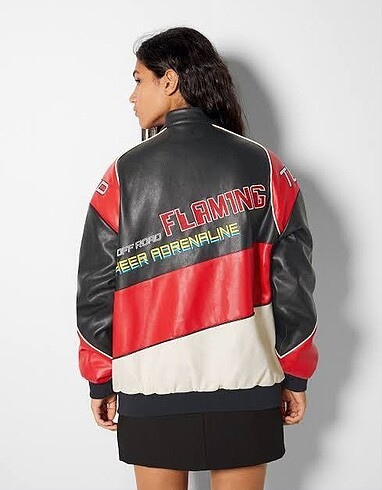 Bershka Deri Yarışçı Ceketi