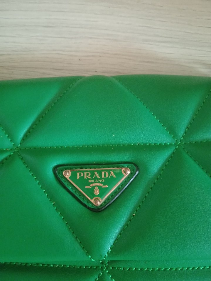 Parlak Yeşil Deri Kadın Omuz Çantası - Görsel 2