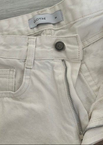 xs Beden beyaz Renk Beyaz bol kot pantolon