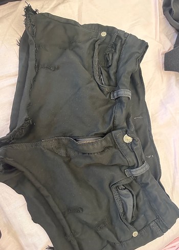 Düşük bel mini kot şort