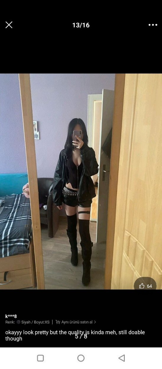 Kadın Siyah Deri Kemerli Mini Şort - Görsel 4