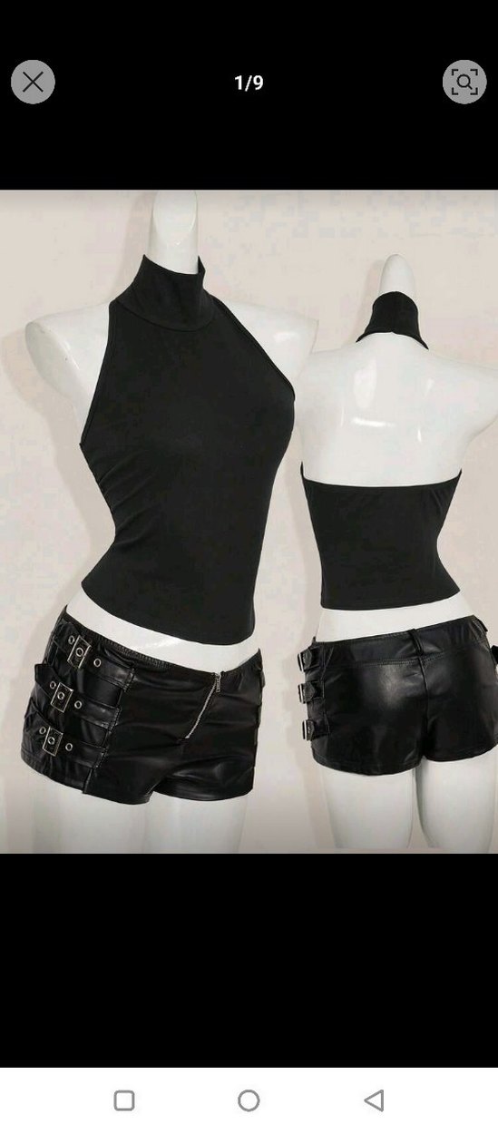 Kadın Siyah Deri Kemerli Mini Şort1 adet kaldi - Görsel 3