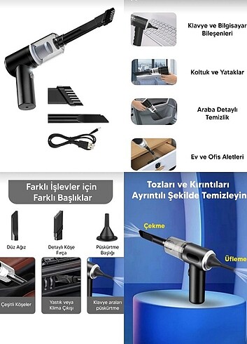 Yeni Nesil Mini Araç Süpürgesi 