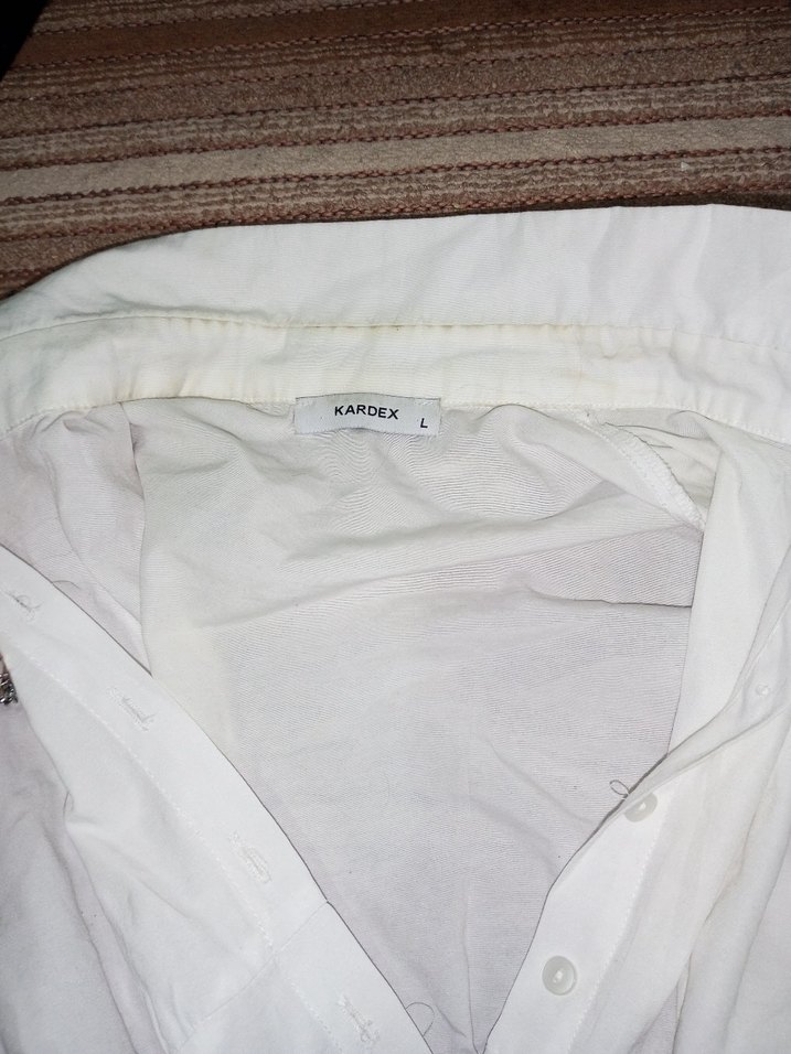 Düğmeli Beyaz Keten Kadın Gömlek belden büzgülü - Görsel 4