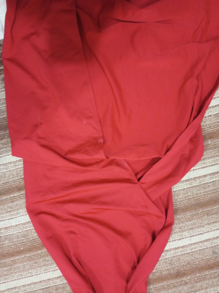 Parlak Kırmızı Kadın gece elbisesi - Görsel 4