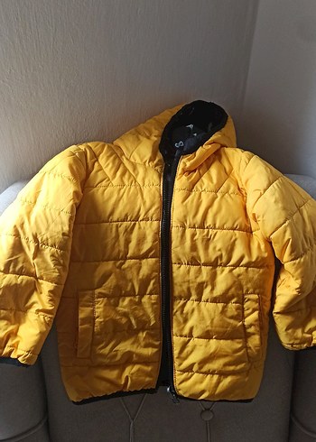 Koton Kids Kapüşonlu Baskılı Erkek Çocuk Mont