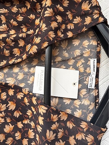 l Beden kahverengi Renk Pull&Bear Elbise Etiketli
