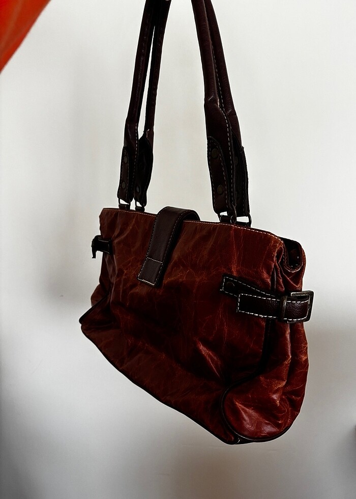 Vintage Orijinal Fas Derisi Çanta - Görsel 5