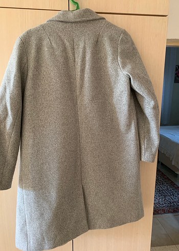 Gri Düğmeli Kaban - Görsel 3