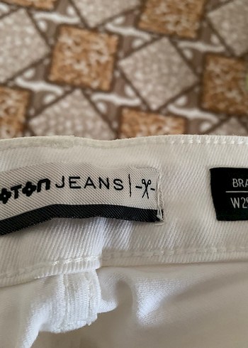 Beyaz Kadın Regular Fit Kot Pantolon - Görsel 3