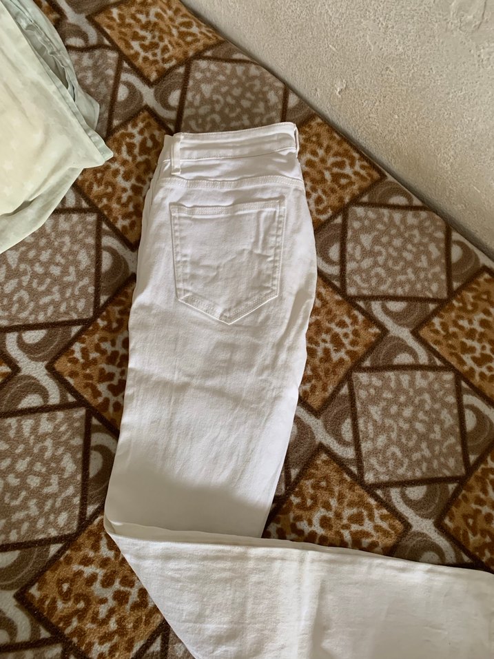 Beyaz Kadın Regular Fit Kot Pantolon - Görsel 2