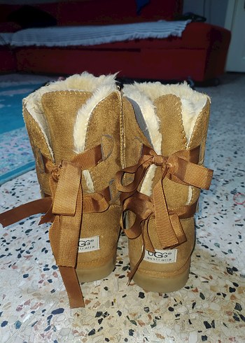 Ugg Bohem Tarz Kahverengi Süet Kadın Bot