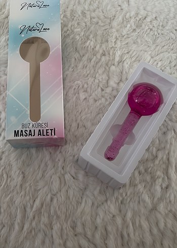 Pembe Pastel Buz Küresi Masaj Aleti
