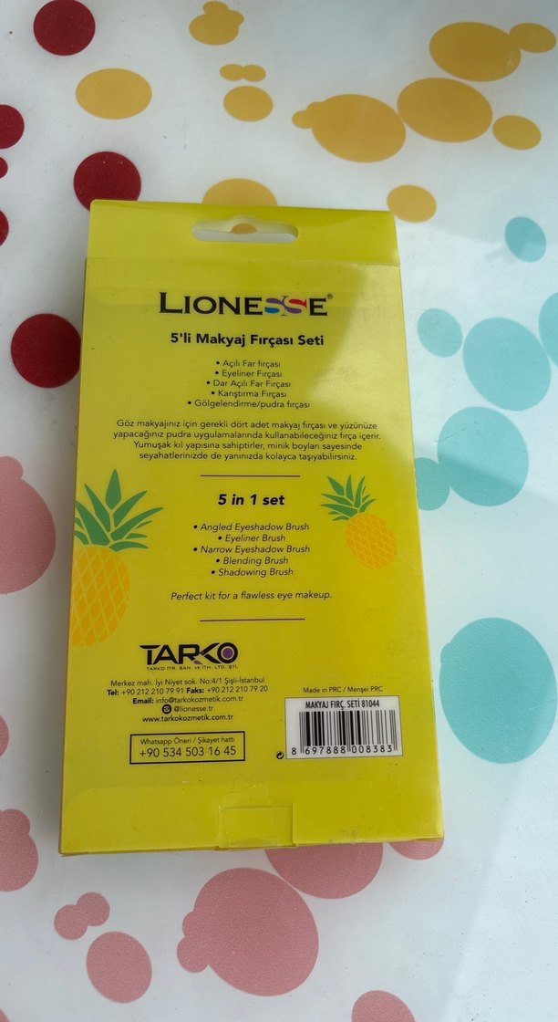 Sarı Renkli 5 Parça Makyaj Fırça Seti - Görsel 2