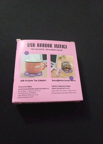 Pembe Pati Tasarımlı Mouse Pad USB bardak ısıtıcı - Görsel 2