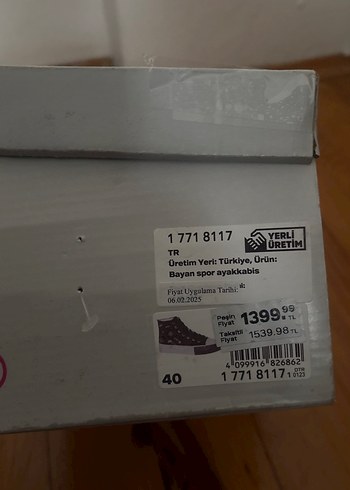 Siyah Nakışlı Platform Topuklu Kadın Spor Ayakkabı - Görsel 4